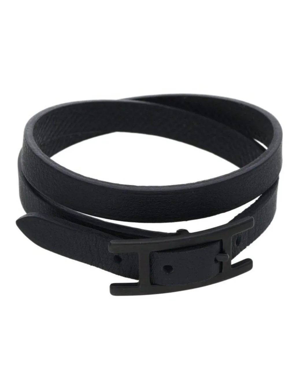 Hermes Behapi Double Tour Buckle Swift Leather Bracelet